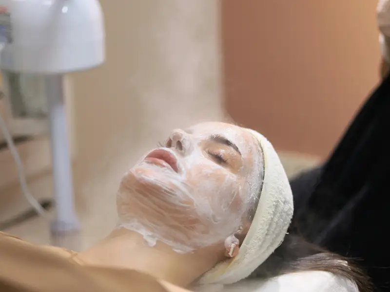 Relaxing facial treatment with premium skincare products in Nashik